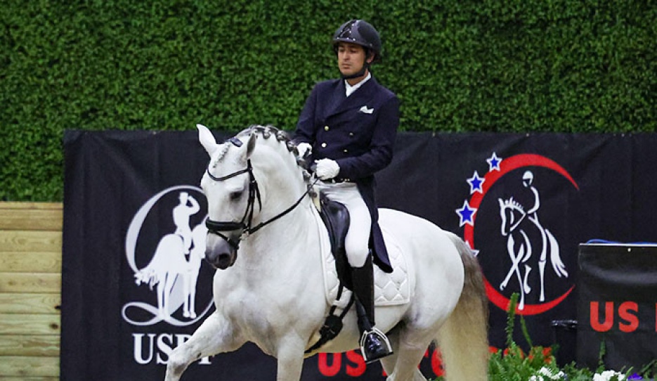 Jorge Arauz and London do Vouga at the 2025 USDF Dressage Finals :: Photo © Sue Stickle