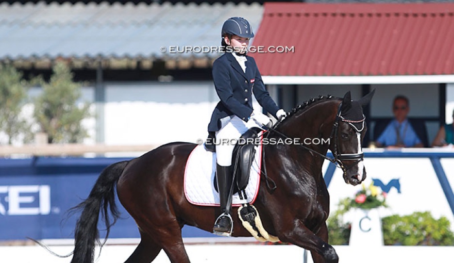 Lilli Ochsenhofer and Sanibel at the inaugural European Children Championships in Vidauban in 2015 :: Photo © Astrid Appels