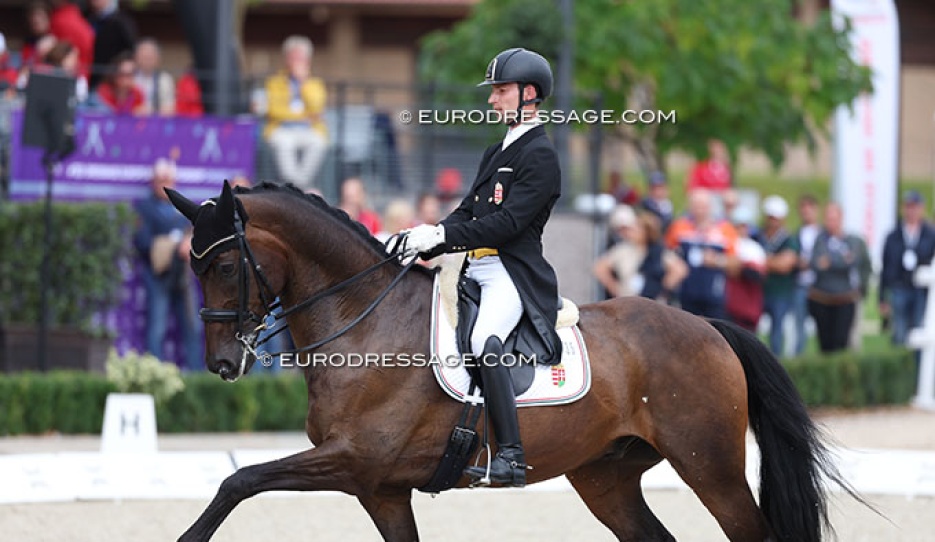 Maté Garai and Vitus at the 2025 European Dressage Championships in Crozet :: Photo © Astrid Appels