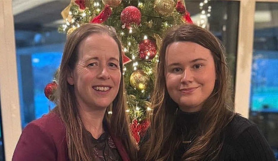 Katie Reilly (right) with her Irish Field award