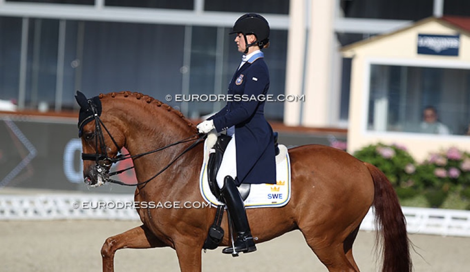 Nathalie Wahlund and Cerano Gold at the 2021 European Under 25 Championships :: Photos © Astrid Appels