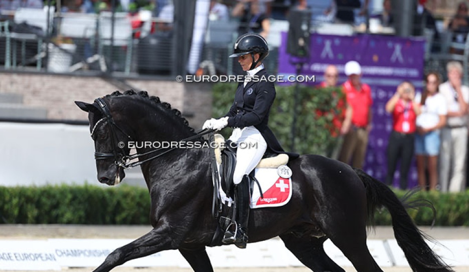 Charlotte Lenherr and Dettori at the 2025 European Championships :: Photo © Astrid Appels