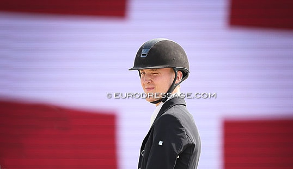 Anders Hoeck at the 2025 World Young Horse Championships :: Photo © Astrid Appels