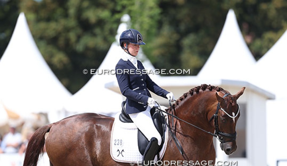 Jessica Lynn Thomas and So Special at the 2025 World Young Horse Championships :: Photo © Astrid Appels