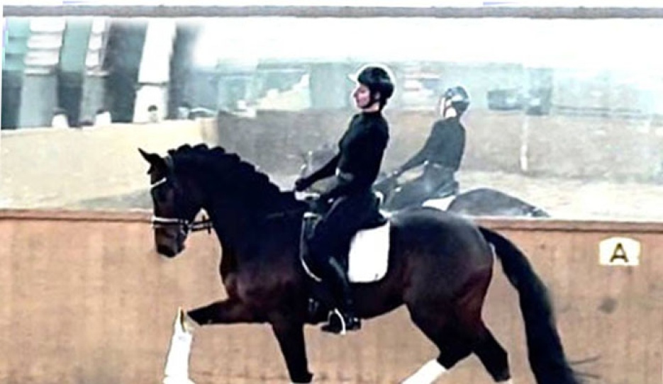 Susanne Krohn on the 5-year old Zackham 