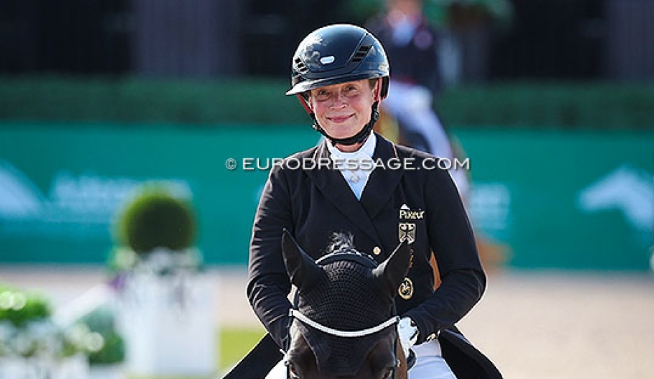 Isabell Werth and Special Blend win the Grand Prix at the 2026 CDI-W Wellington :: Photo © Astrid Appels