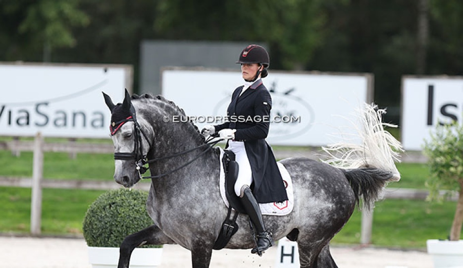 Thamar Zweistra and Hexagon's Ich Weiss at the 2023 CDI Kronenberg :: Photo © Astrid Appels