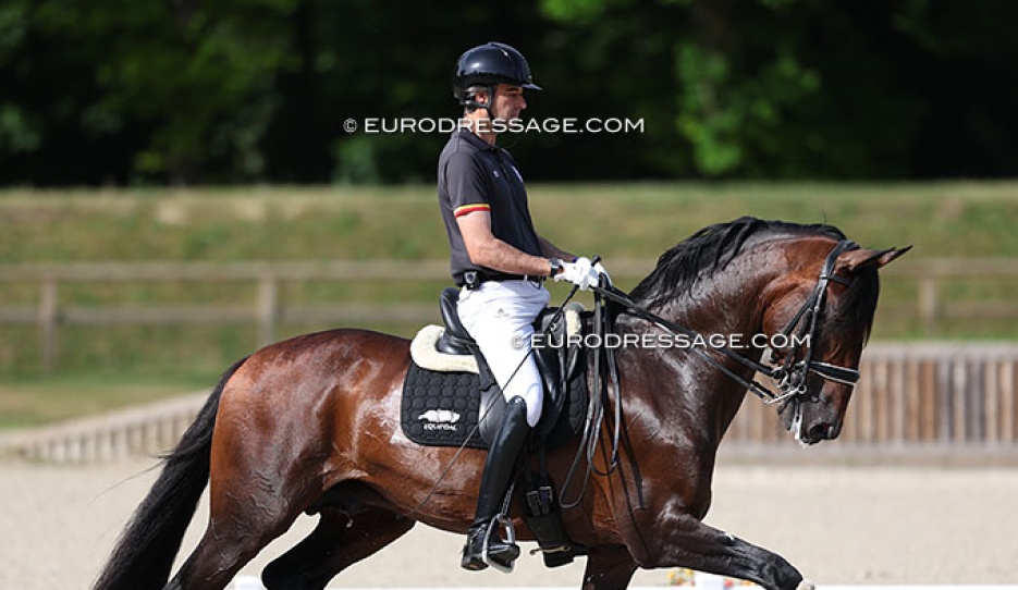 Alejandro Asencio and Gaviao dos Cedros at the 2025 CDIO Compiegne :: Photo © Astrid Appels