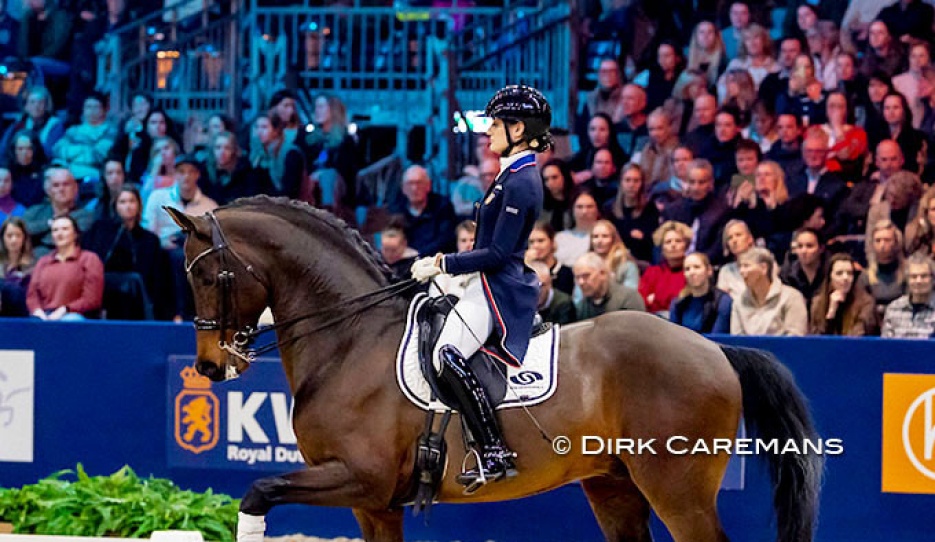 Lina Uzunhasan and Guardian S in a show at the 2026 KWPN Stallion Licensing :: Photo © Dirk Caremans