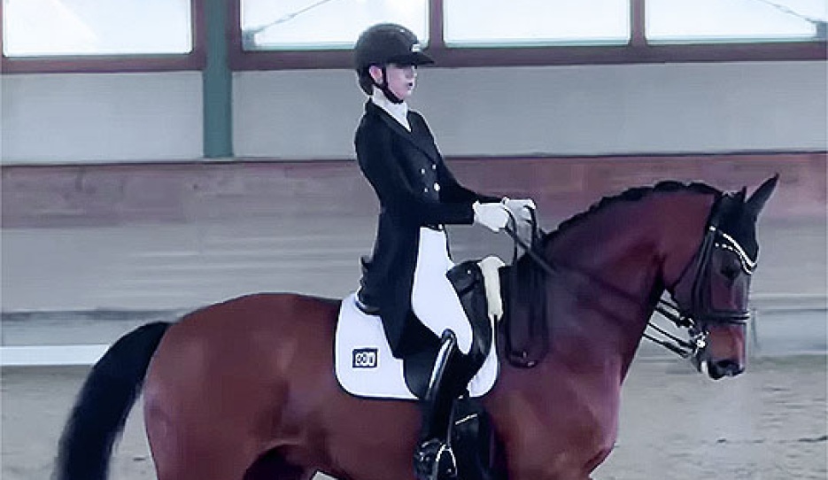 Lucie-Anouk Baumgürtel and First Vienna at the 2026 Piaff Forderpreis selection trial in Warendorf