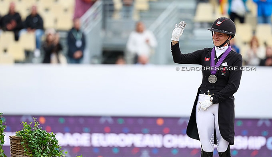 Cathrine Dufour won silver at the 2025 European Dressage Championships :: Photo © Astrid Appels
