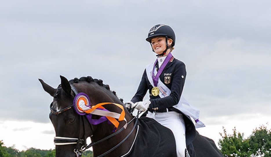 Viktoria von Braunmühl on First Class at the 2025 European Junior Riders Championships :: Photo © Libby Law