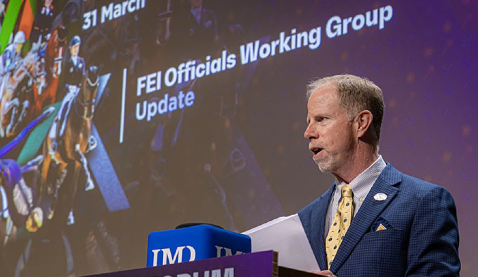 Mark Samuel at the 2025 FEI Sports Forum in Lausanne :: Photo © FEI/Germain Arias-Schreiber