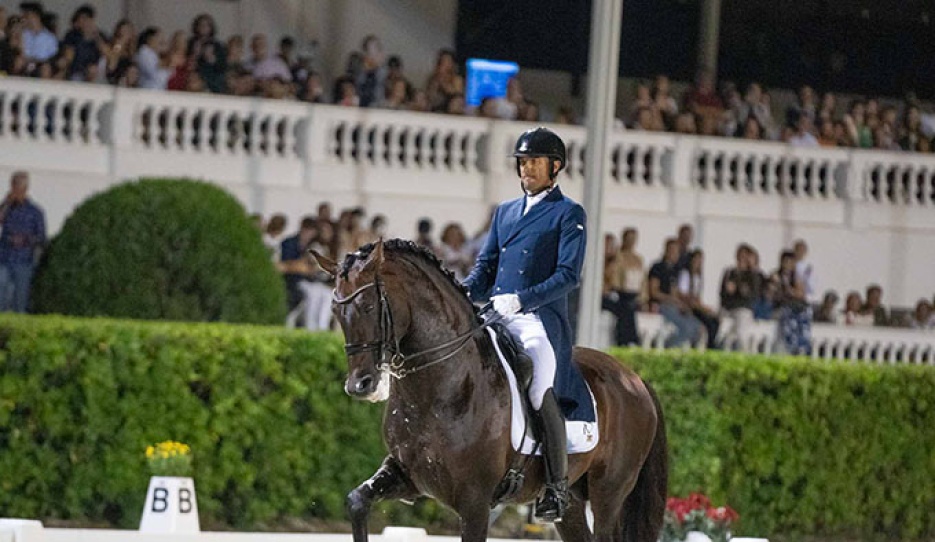Jose Daniel Martin Dockx and Malagueno competing at the 2022 Spanish Championships at the Real Club de Polo de Barcelona  :: Photo © Lily Forado