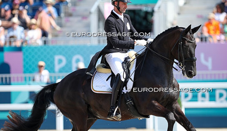 Domien Michiels and Intermezzo van het Meerdaalhof at the 2024 Olympic Games :: Photo © Astrid Appels