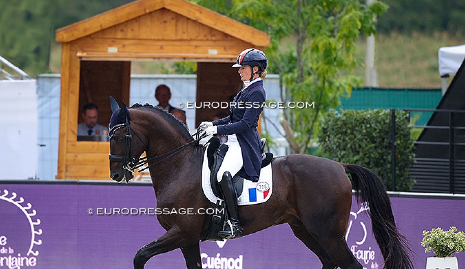 Anne Sophie Serre and Jibraltar de Massa at the 2025 European Championships in Crozet :: Photo © Astrid Appels
