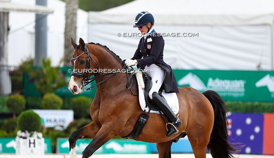 Tina Konyot and Grover at the 2026 Palm Beach Dressage Derby :: Photo © Astrid Appels