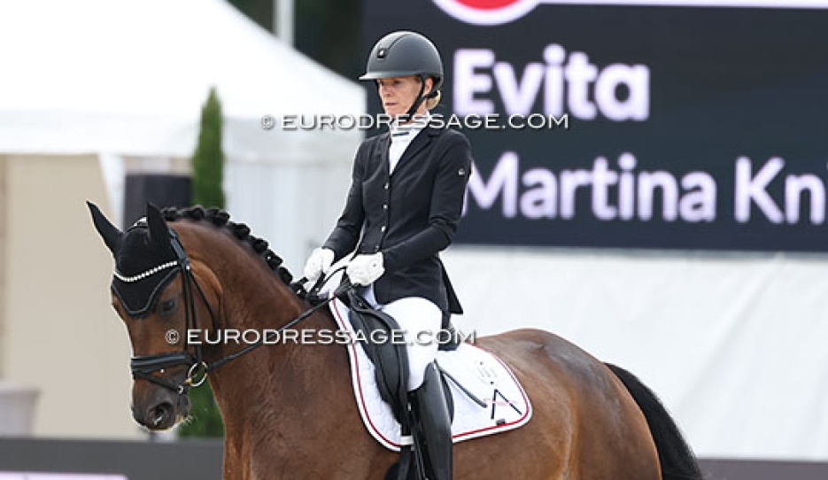 Martina Suppan-Knill on Evita (by Escamillo x Morricone) a tthe 2025 WCYH in Verden :: Photo © Astrid Appels