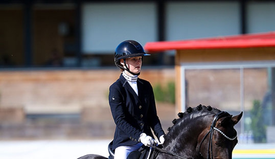 Margaux Nelis on Balotelli at the 2026 CDIO Fontainebleau :: Photo © Astrid Appels