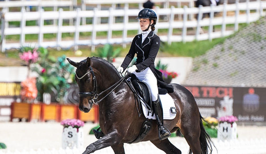 Mariya Kubakaeva and "Emmelie" at the 2026 CDI Gosciszow :: Photo © Lukasz Kowalski