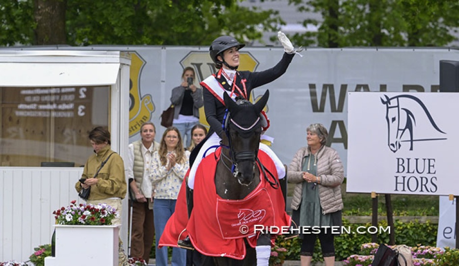 Carina Cassoe Kruth and Heiline's Danciera win the 2026 Danish Grand Prix Championships :: Photo © Ridehesten