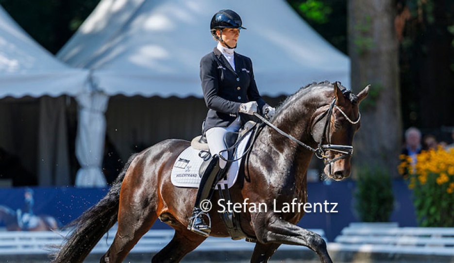 Leonie Richter and Globall at the 2025 Bundeschampionate :: Photo © Stefan Lafrentz