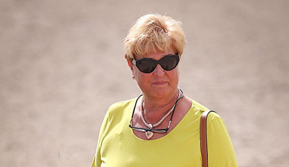 Elisabeth Max-Theurer judging at the 2026 Palm Beach Dressage Derby in Wellington, Florida :: Photo © Astrid Appels