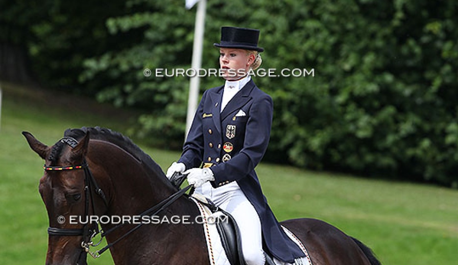 Annabel Frenzen and Cristobal at the 2011 European Young Riders Championships :: Photo © Astrid Appels