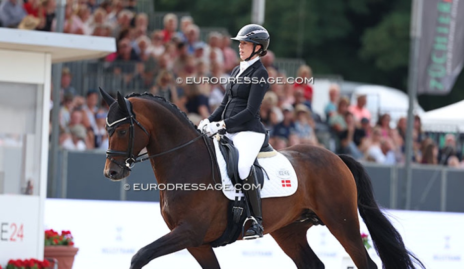 Carina Cassoe Kruth and Svalegards Hot Driver at the 2025 World Young Horse Championships :: Photo © Astrid Appels
