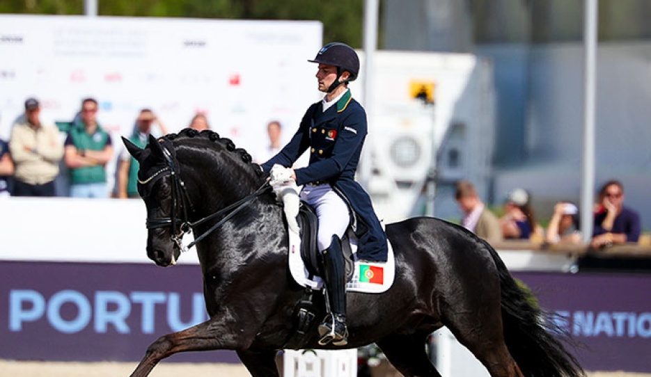 Joao Moreira on Drosa Furst Kennedy at the 2026 CDIO Fontainebleau :: Photo © Astrid Appels