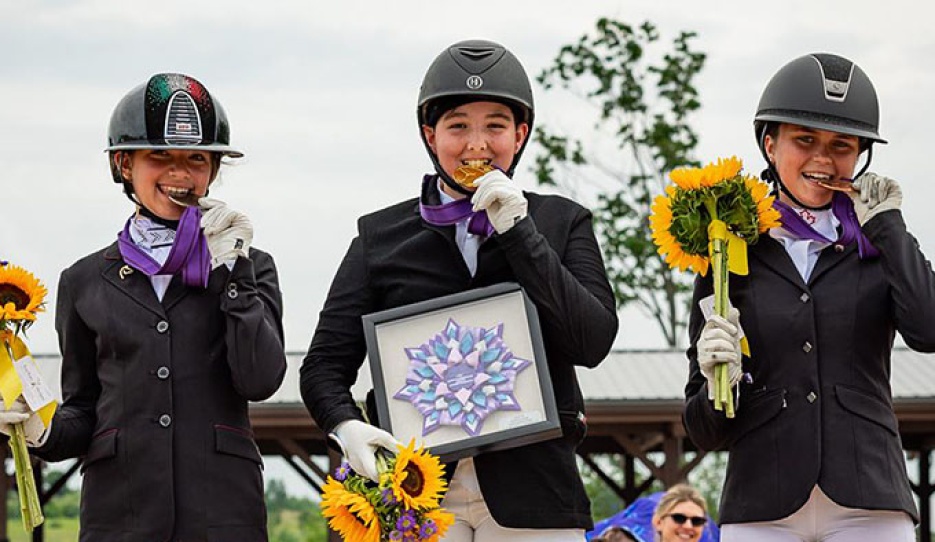 Children individual podium: Morales, Hermann, Gauthier :: Photo © US Equestrian