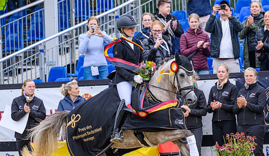 Linda Weiß on Das Blumenmädchen at the 2026 Bundeschampionate :: Photo © Equitaris