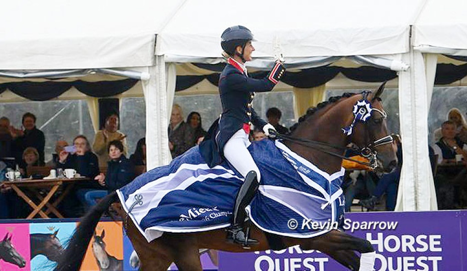 Charlotte Dujardin and Brave Heart at the 2026 British Dressage Championships :: Photo © Kevin Sparrow
