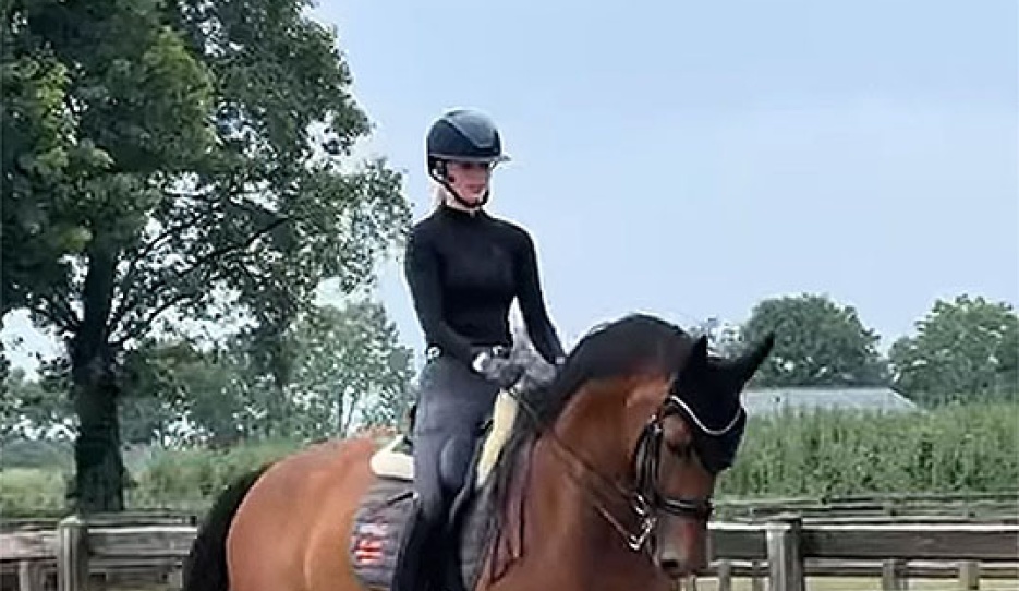 Pem Verbeek and Escadeur schooling at home :: Photo © private