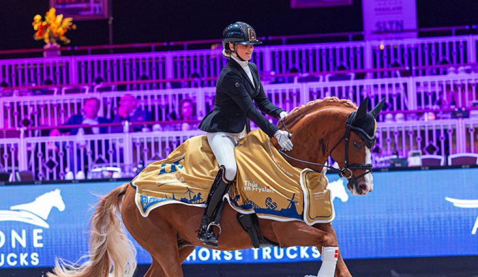 Agnes Ørnskov Beier and Der Kleine Champion at the 2026 CDI Leeuwarden :: Photo © Digishots