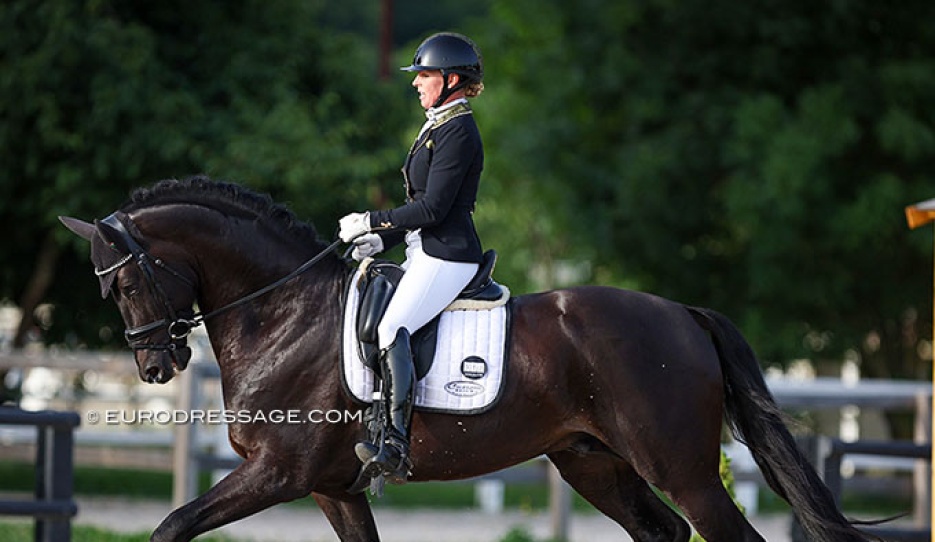 Kristy Kolijn on the 5-year old Lord Diamond at the 2022 CDI Jardy :: Photo © Astrid Appels