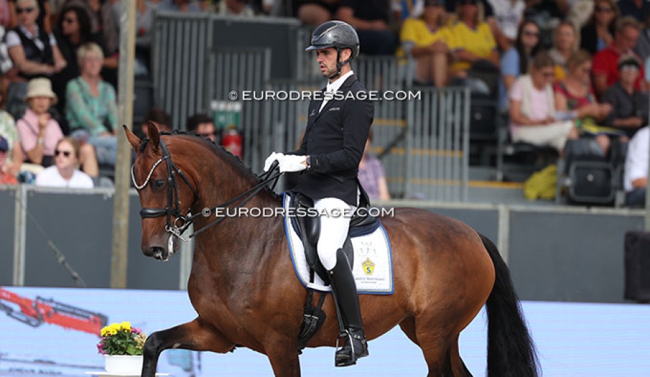 Eric Guardia Martinez and Francesca VH at the 2025 World Young Horse Championships :: Photo © Astrid Appels