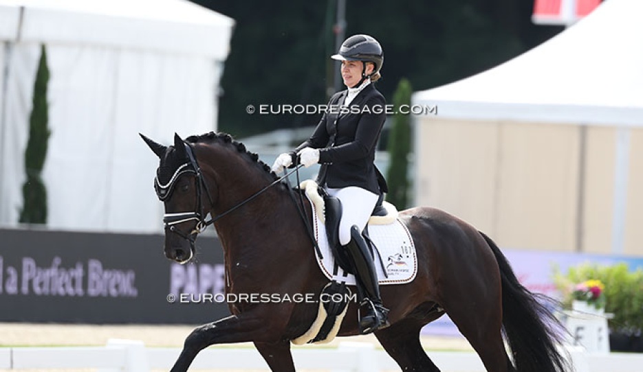 Merita Hagren and Ferdinand de Fontaine at the 2025 World Young Horse Championships :: Photo © Astrid Appels