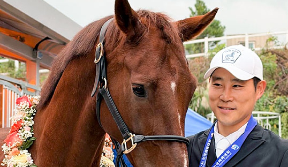 Hwang Young-Sik and Destino win the 2026 Korean Dressage Championships in Jeju :: Photo © private