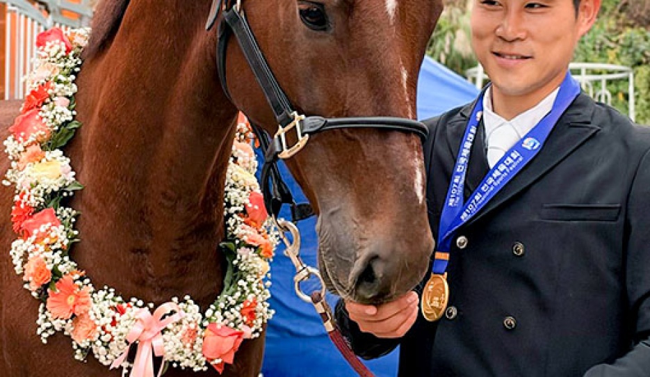 Hwang Young-Sik and Destino win the 2026 Korean Dressage Championships in Jeju :: Photo © private