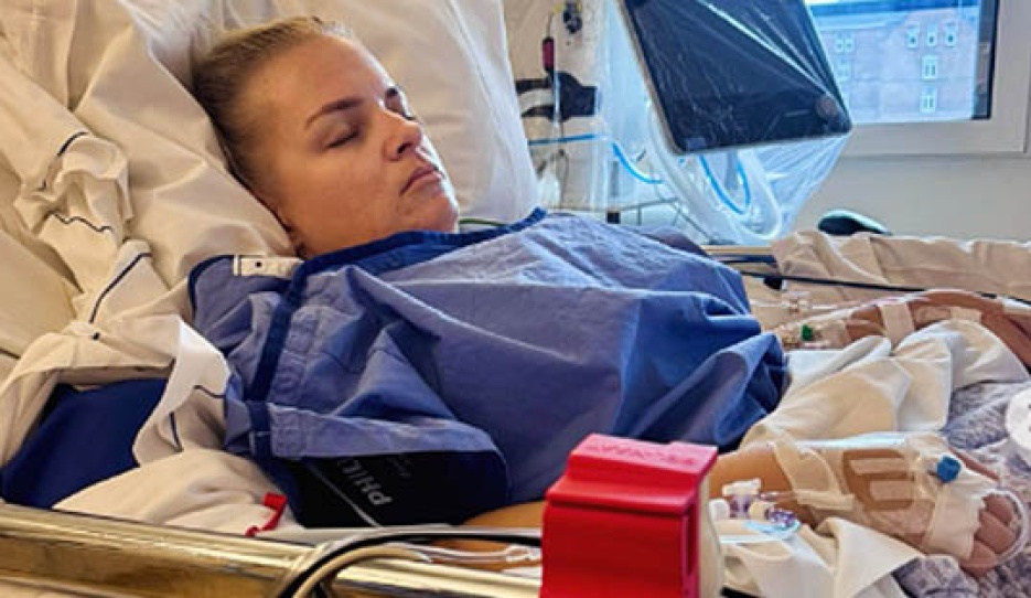 Demi Vermeulen hospitalized in Leiden :: Phoyo © private