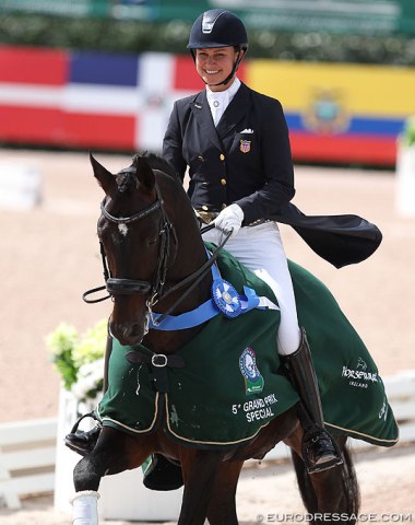 Adrienne Lyle and Salvino at the 2018 CDI 5* Wellington :: Photo © Astrid Appels