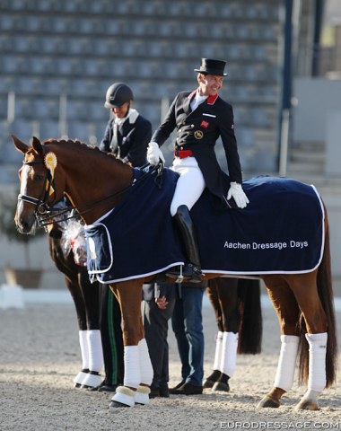 Emile Faurie and Dono di Maggio in the prize giving ceremony