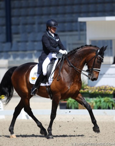 German born Gabriele Kiefer, now riding for Cyprus, aboard Watson (by Obelisk x Transvaal), who is bred by Bert Rutten, a Grand Prix trainer and chair of the KWPN Stallion Licensing Committee