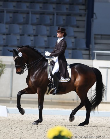 Swiss Birgit Wientzek-Plage on the Livanos family's Robinvale, which they purchased at Hof Kasselmann