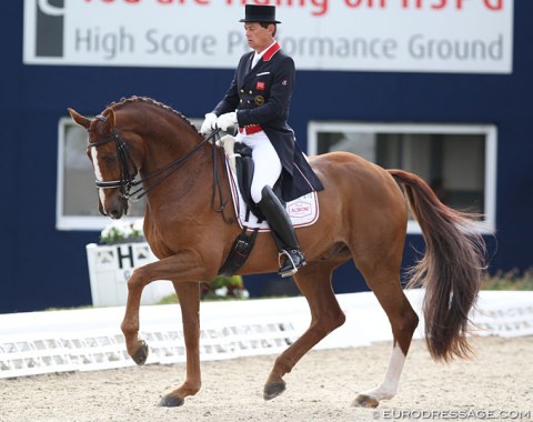 After their spectacular double victory at the CDI Aachen last week, Emile Faurie and Doni di Maggio did not find their stride on home turf. Dono lost confidence in the piaffe rhythm twice