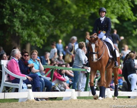 Capellmann and Lagerfeld K get coaching from Monica Theodorescu, who sits with Nadine's wingman Horst Lappe and groom