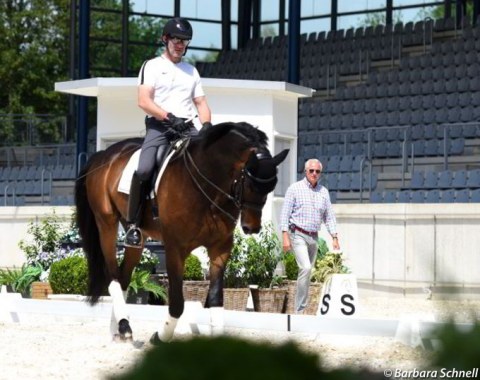 Belgian David Engelen getting coached by Wolfram Wittig