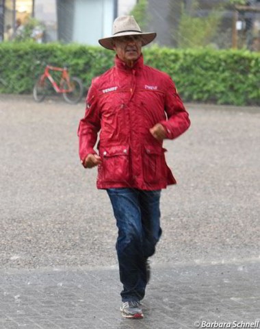 Jonny Hilberath on the run for the thunder storm