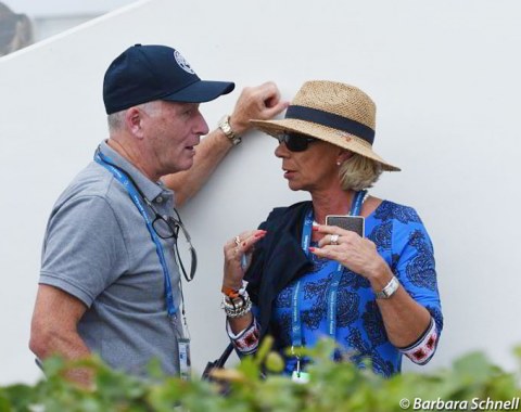 Richard Davison chatting with Bettina Schockemöhle